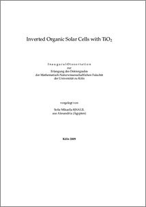 Organic solar cell architectures phd thesis klaus petritsch